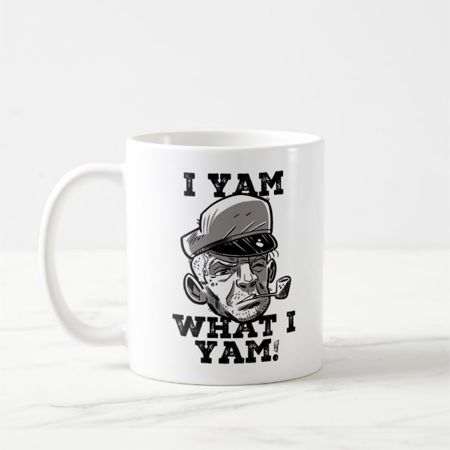I Yam What I Yam Classic Meme Design Coffee Mug (Left)