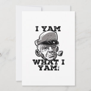 I Yam What I Yam Classic Meme Design Holiday Card