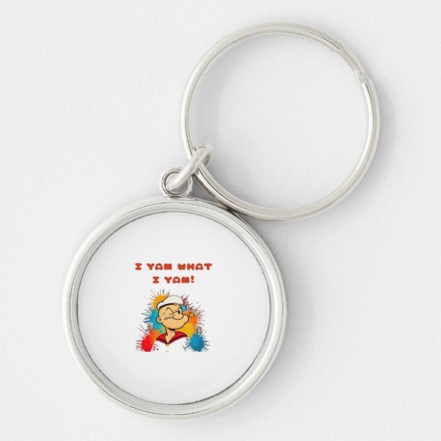 I Yam What I Yam Classic Sloth Trendy Key Ring (Front)