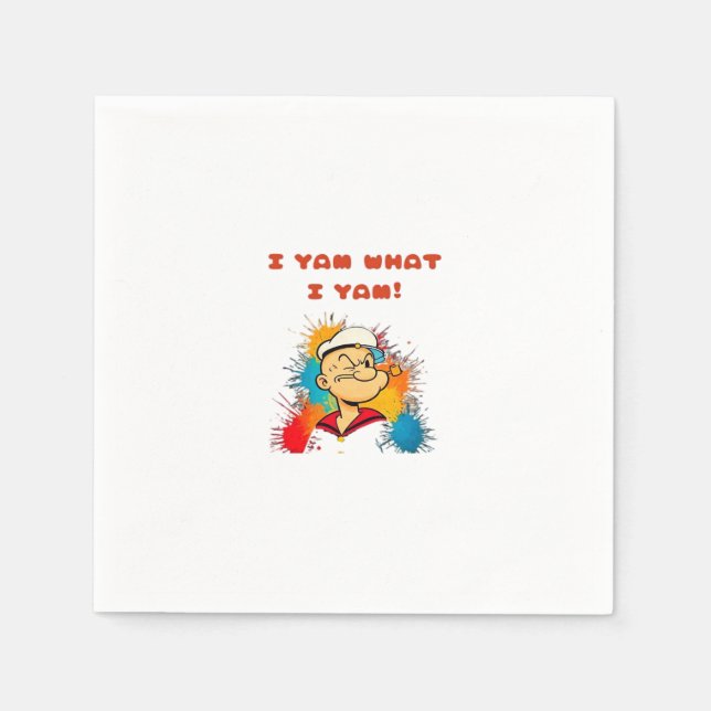 I Yam What I Yam Classic Sloth Trendy Napkin (Front)