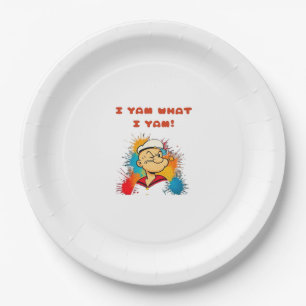 I Yam What I Yam Classic Sloth Trendy Paper Plate