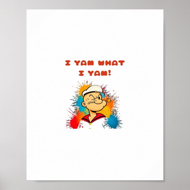 I Yam What I Yam Classic Sloth Trendy Poster (Front)