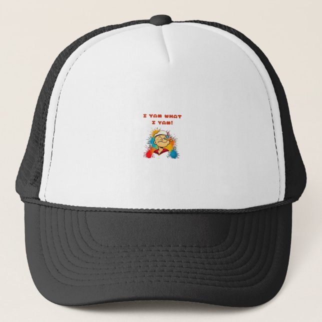 I Yam What I Yam Classic Sloth Trendy Trucker Hat (Front)
