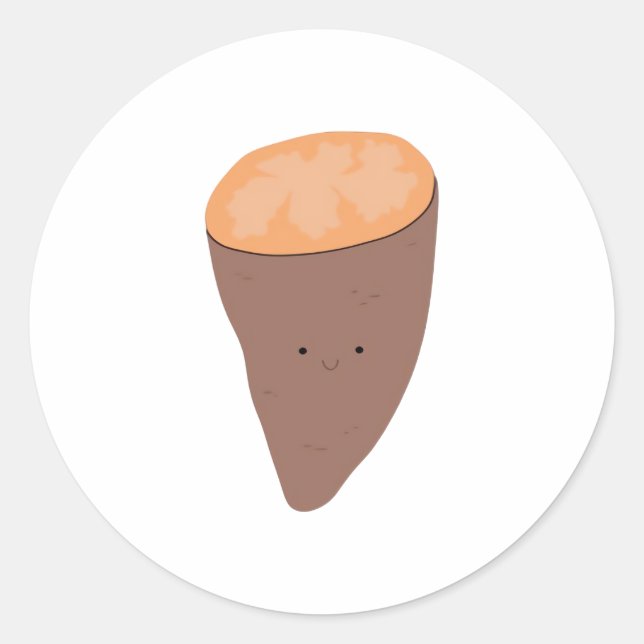 I Yam What I Yam Classic Trendy Quote Classic Round Sticker (Front)