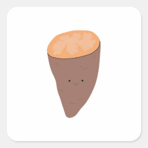 I Yam What I Yam Classic Trendy Quote Square Sticker