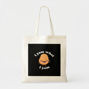 I Yam What I Yam, Cute Vegetarian Thanksgiving Pot Tote Bag