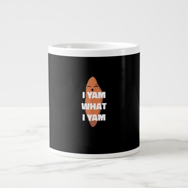 I Yam What I Yam - Dancing Sweet Potato Than Large Coffee Mug (Front)