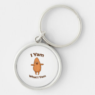 I Yam What I Yam Dancing Sweet Potato Thanksgiving Key Ring