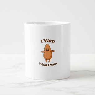 I Yam What I Yam Dancing Sweet Potato Thanksgiving Large Coffee Mug
