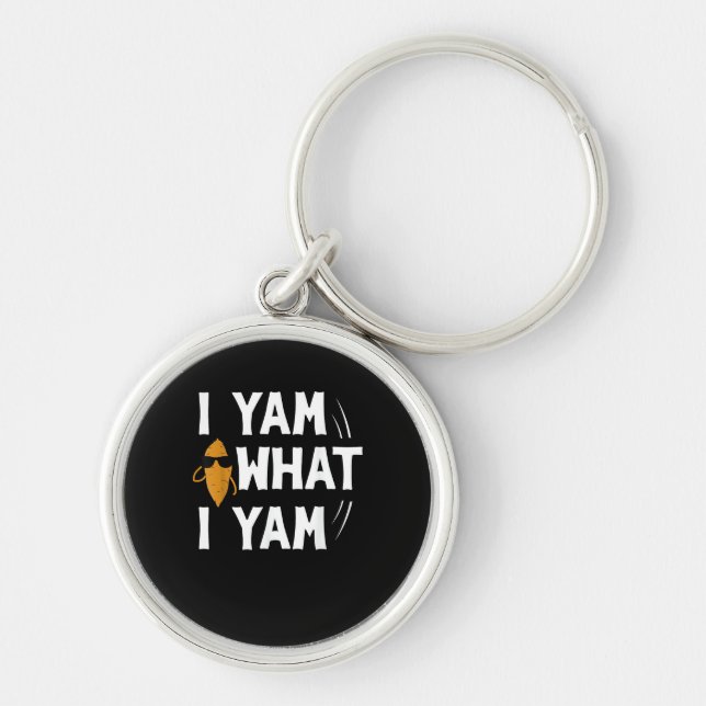 I Yam What I Yam Design - Sweet Potato Lover Desig Key Ring (Front)