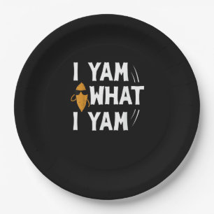 I Yam What I Yam Design - Sweet Potato Lover Desig Paper Plate