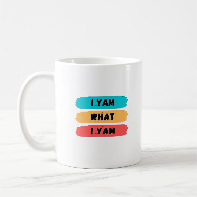 I Yam What I Yam Funny Classic Coffee Mug (Left)