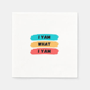 I Yam What I Yam Funny Classic Napkin
