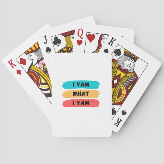 I Yam What I Yam Funny Classic Playing Cards (Back)