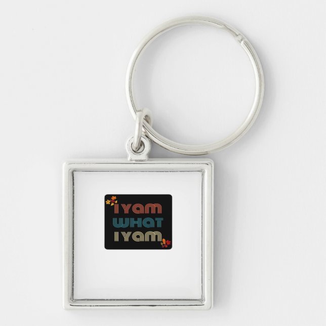 I Yam What I Yam Funny Fall Design Classic Meme Qu Key Ring (Front)
