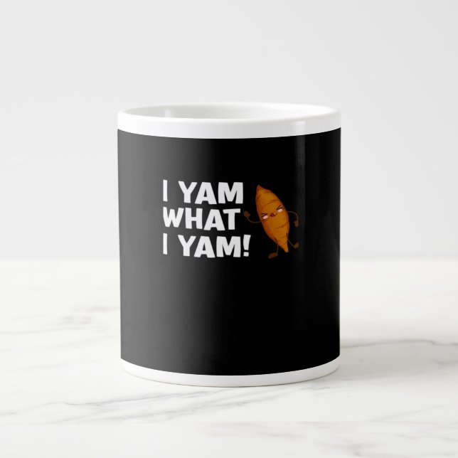 I Yam What I Yam Funny Food Lover Classic Large Coffee Mug (Front)