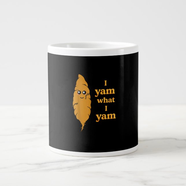 I Yam What I Yam Funny  Large Coffee Mug (Front)
