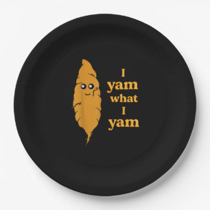 I Yam What I Yam Funny  Paper Plate