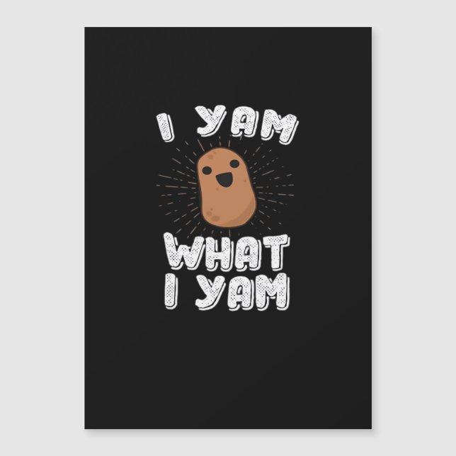 I Yam What I Yam Funny Potato Pun Thanksgiving (Front)