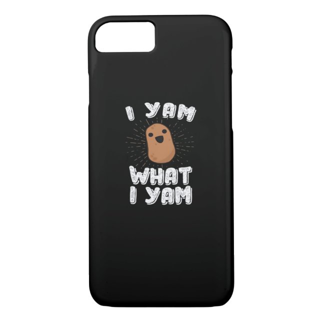 I Yam What I Yam Funny Potato Pun Thanksgiving Case-Mate iPhone Case (Back)