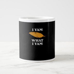 I Yam What I Yam - Funny Potato Sarcasm Pun Large Coffee Mug