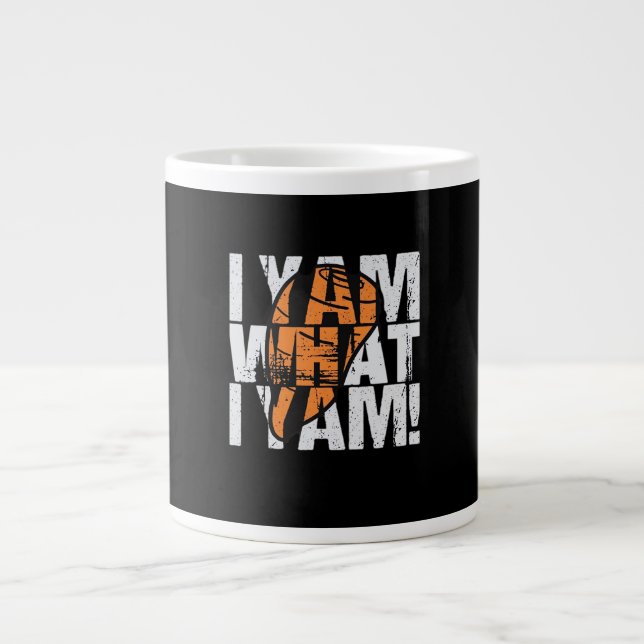 I Yam What I Yam Funny Quote Large Coffee Mug (Front)