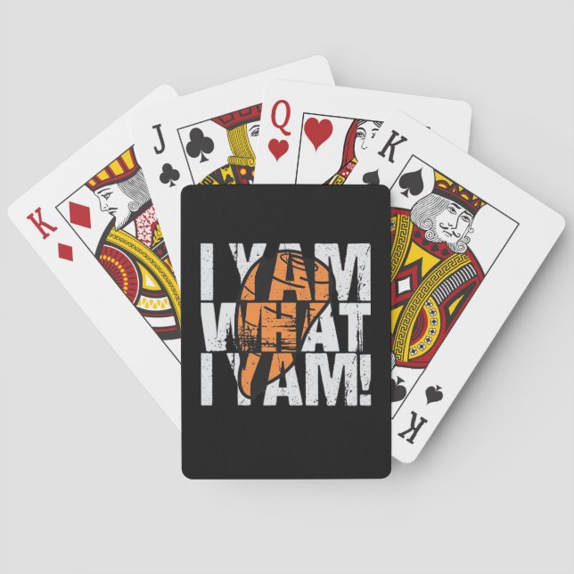 I Yam What I Yam Funny Quote Playing Cards (Back)