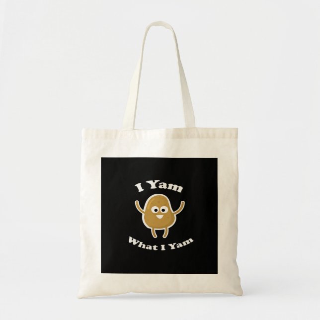 I Yam What I Yam Funny Sweet Potato Thanksgiving D Tote Bag (Front)