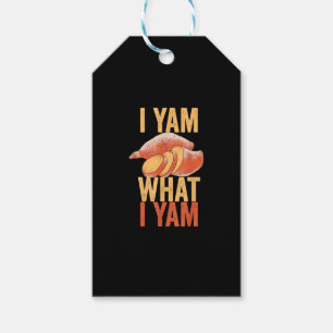 I Yam What I Yam Funny Thanksgiving Sweet Potato J Gift Tags