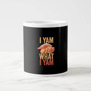 I Yam What I Yam Funny Thanksgiving Sweet Potato J Large Coffee Mug