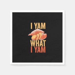 I Yam What I Yam Funny Thanksgiving Sweet Potato J Napkin