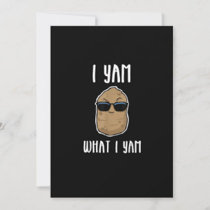 I Yam What I Yam Funny Yam Sweetpotato Holiday Card