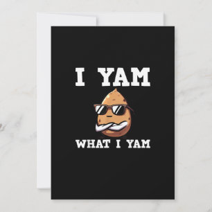 I Yam What I Yam Humourous V-Neck Holiday Card