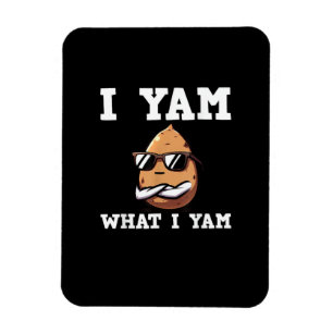 I Yam What I Yam Humourous V-Neck Magnet
