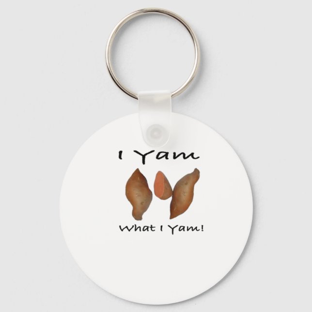 I Yam What I Yam, I Yam What I Yam, Comical, Cute, Key Ring (Front)