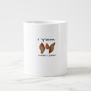 I Yam What I Yam, I Yam What I Yam, Comical, Cute, Large Coffee Mug