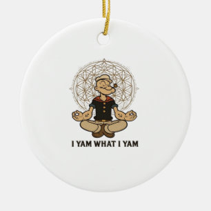 I Yam What I Yam Meme Quote Ceramic Tree Decoration