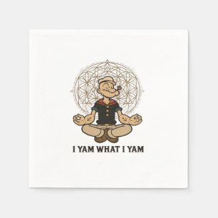 I Yam What I Yam Meme Quote Napkin