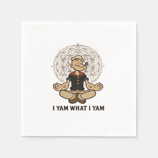 I Yam What I Yam Meme Quote Napkin (Front)