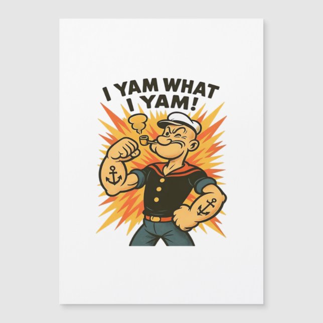 I Yam What I Yam Popeye Cartoon Quote Classic (Front)