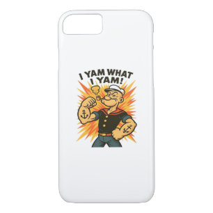 I Yam What I Yam Popeye Cartoon Quote Classic iPhone 8/7 Case