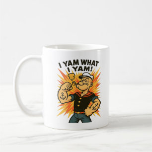 I Yam What I Yam Popeye Cartoon Quote Classic Coffee Mug