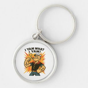 I Yam What I Yam Popeye Cartoon Quote Classic Key Ring