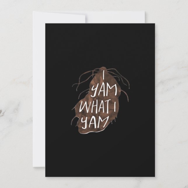 I Yam What I Yam - Pun Design Holiday Card (Front)