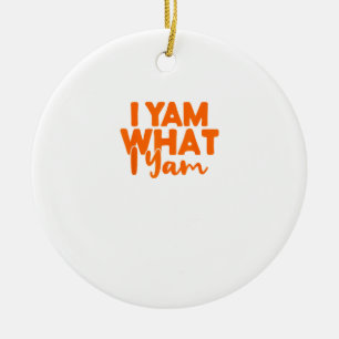 I Yam What I Yam She's My Sweet Potato Thanksgivin Ceramic Tree Decoration