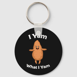 I Yam What I Yam Shirt - Dancing Sweet Potato Than Key Ring