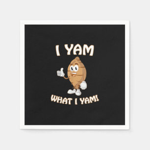 I Yam What I Yam Shirt Funny Thanksgiving Food Pun Napkin