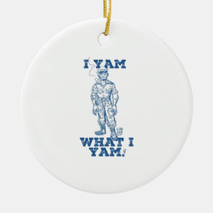 I Yam What I Yam. Sketch Design Ceramic Tree Decoration