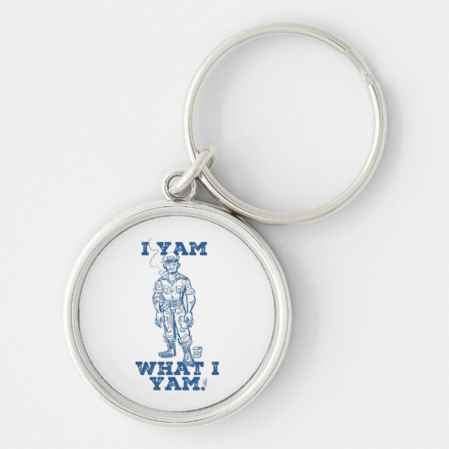 I Yam What I Yam. Sketch Design Key Ring (Front)