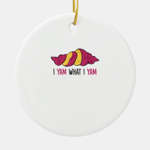 I Yam What I Yam Sweet Potato Ceramic Tree Decoration